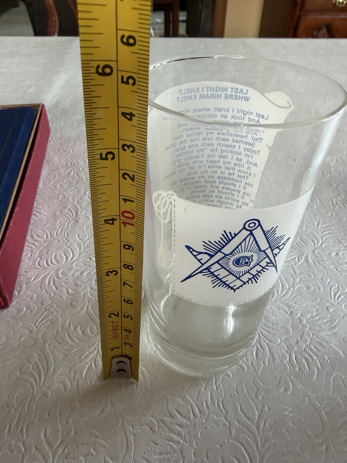 Vintage Masonic Chester Lodge Bible Glass Mug Collectibles Lot Freemason Gift