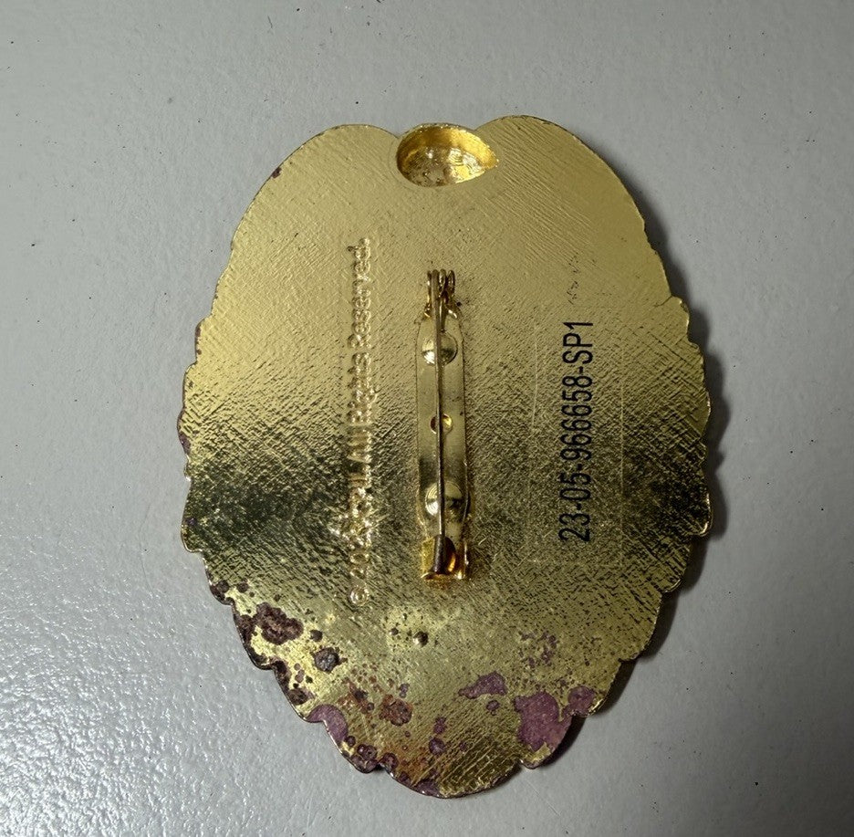 Ghostbusters Paranormal Investigator Gold Badge Pin Costume Prop Cosplay