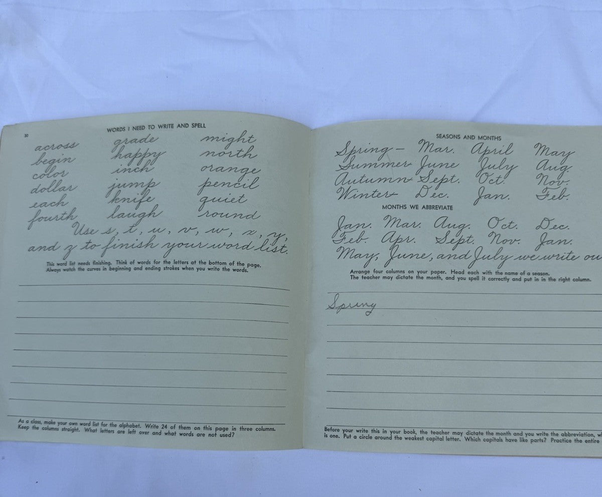 Vintage Palmer Method Business Writing Lessons Zaner Bloser Penmanship Book Lot