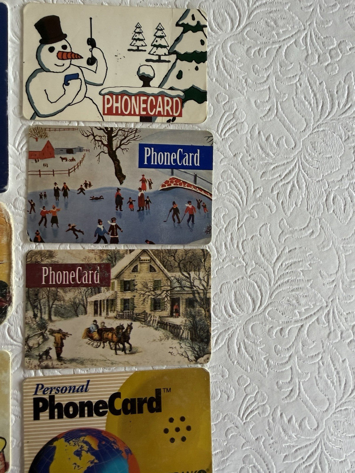 Vintage Marvel Phone Cards Lot of 11 TDK Olympic Cicard Big Collector Cards