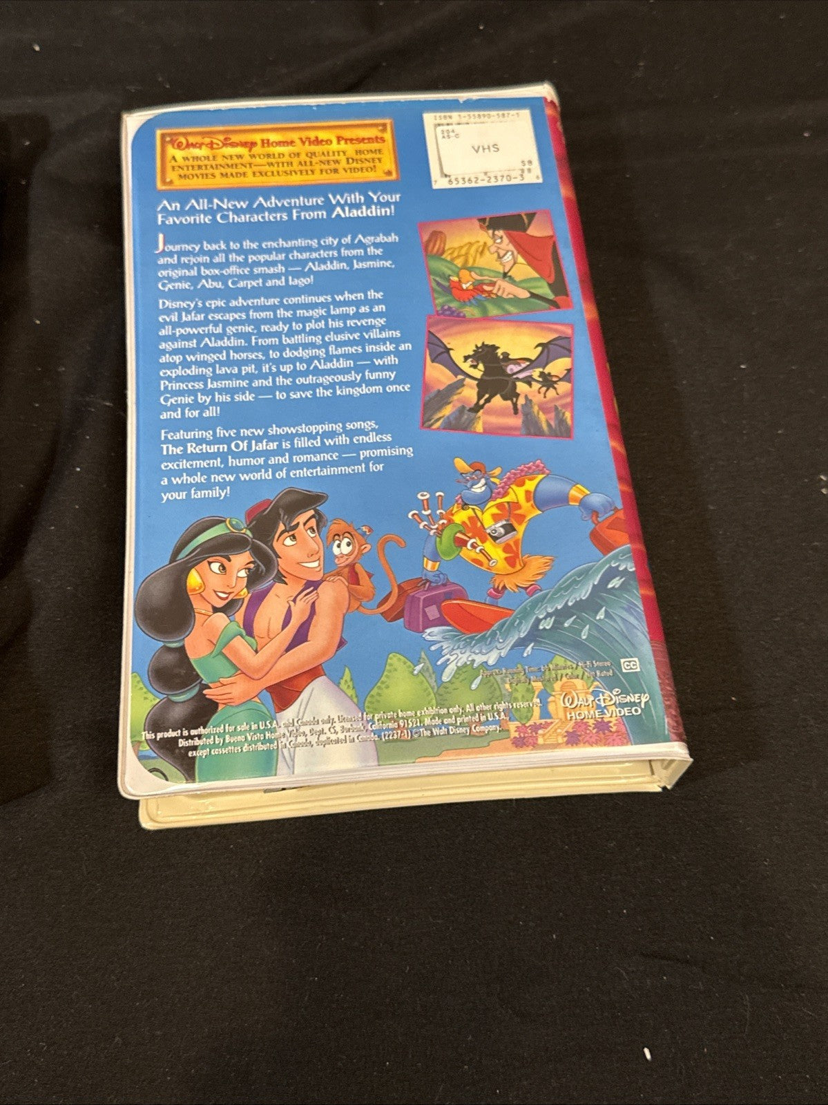 Disney Aladdin VHS Lot Return of Jafar Animated Movie Tapes