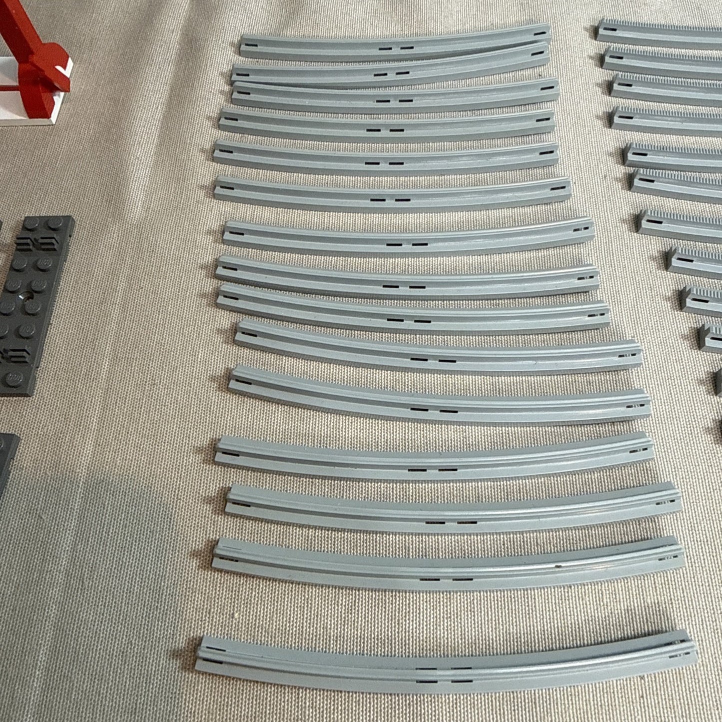 Vintage LEGO Train Track Lot 72 Pieces 4.5V Crossing Straight Curve Connectors