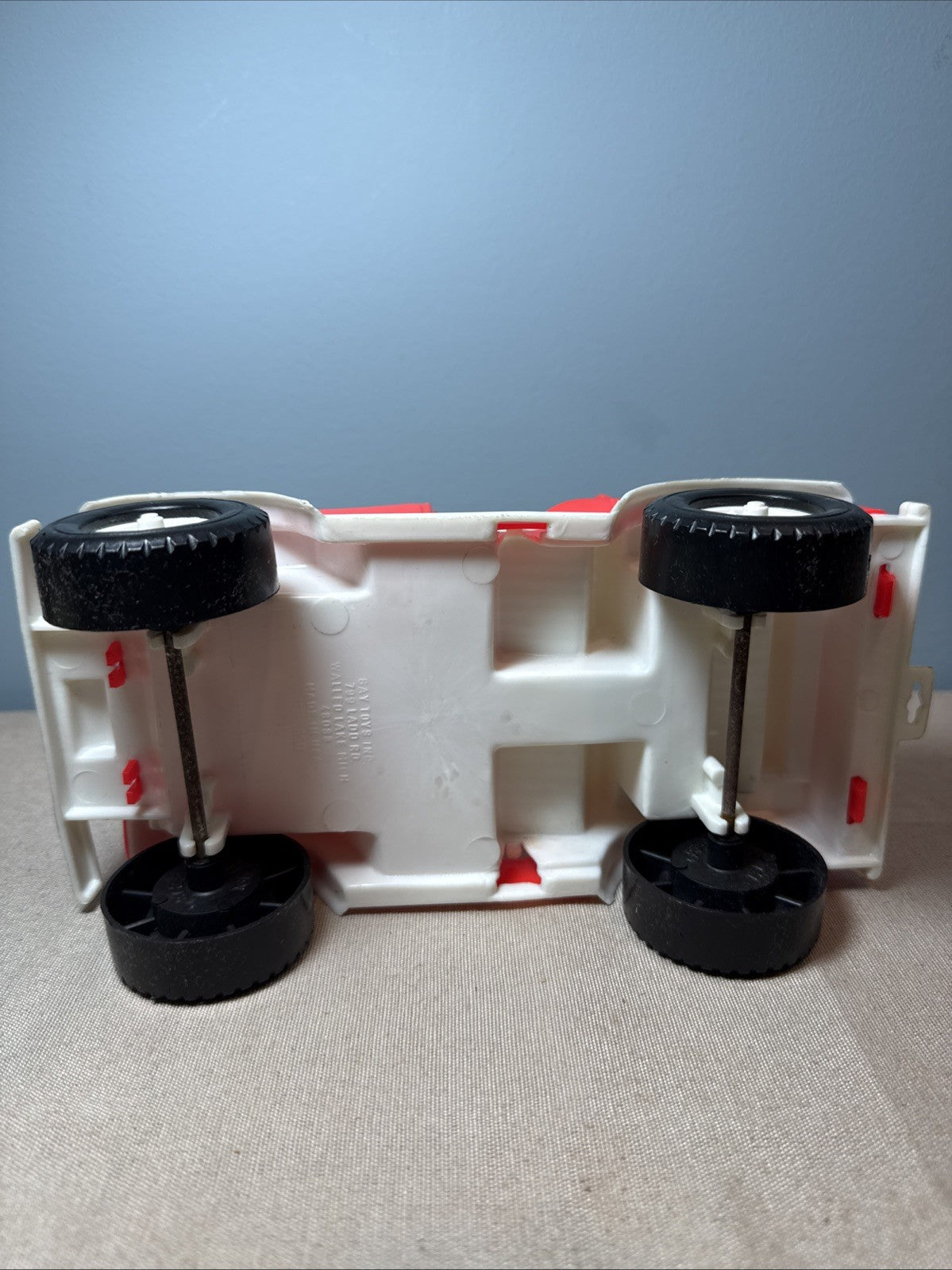 Vintage Gay Toys Red Jeep Renegade Pressed Steel Toy Vehicle 9"