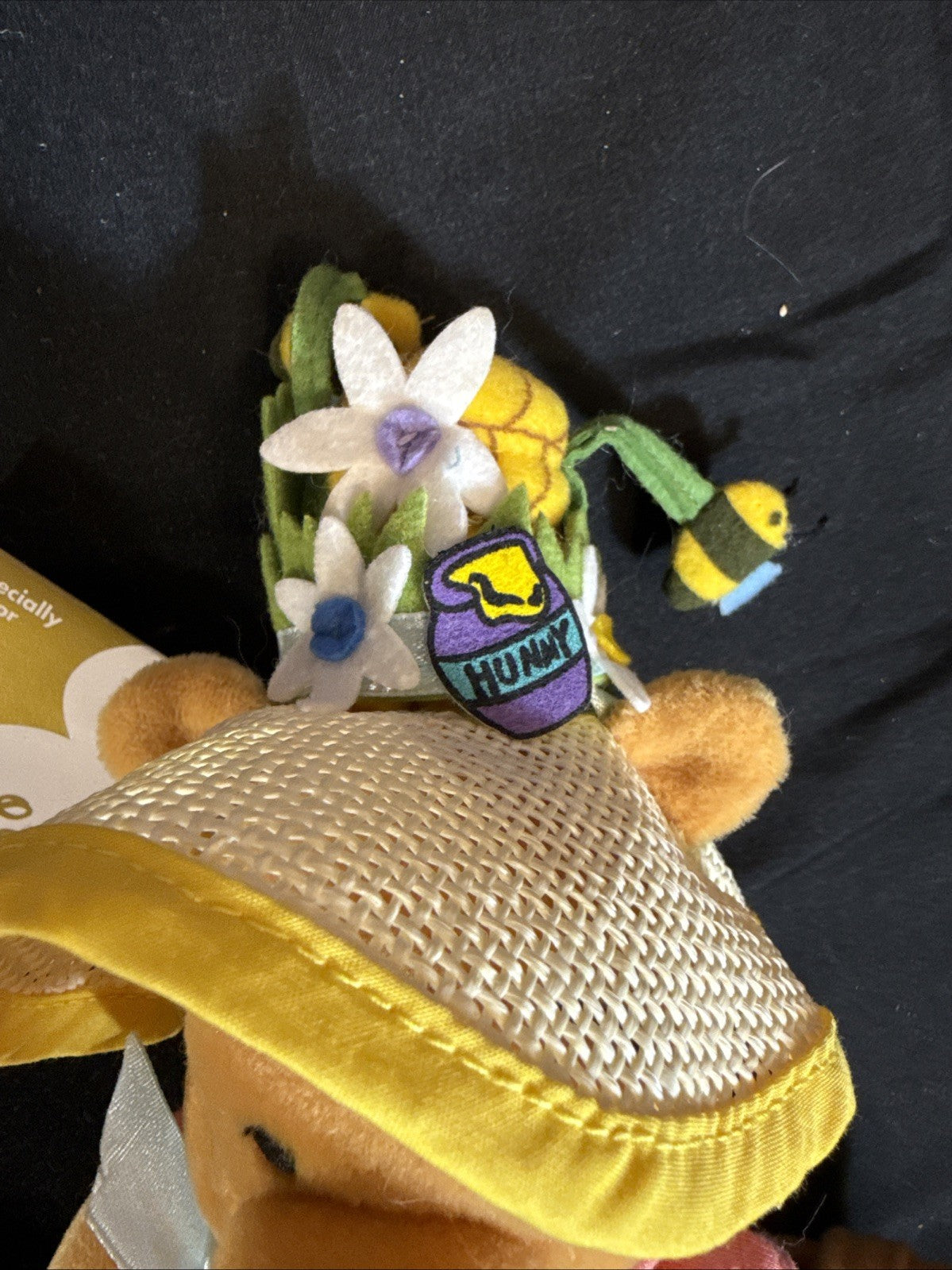 Disney's Winnie the Pooh Eeyore and Pooh Easter Bonnet Beanbag Plush Lot of 2