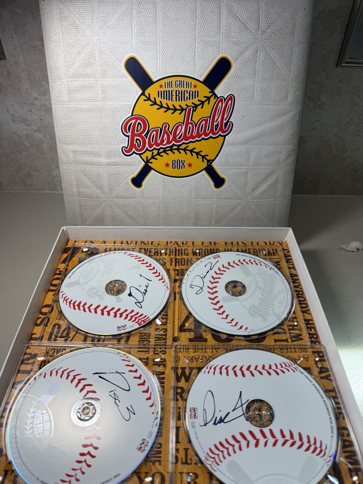 The Great American Baseball Box Set 4 CD Audio Book MLB History Shout Factory
