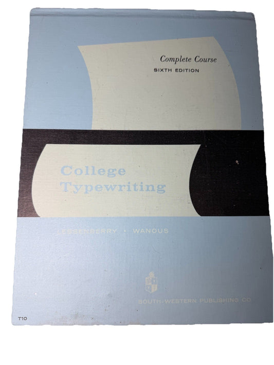 1959 College Typewriting Complete Course Sixth Edition Vintage Book