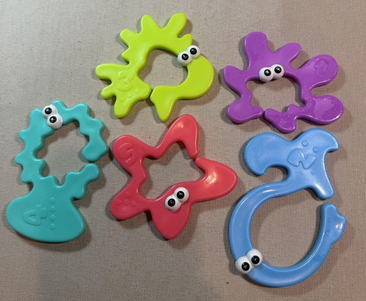 Bath Toy Lot Munchkin Boon Sassy Snail Stacker Fishing Ring Toss