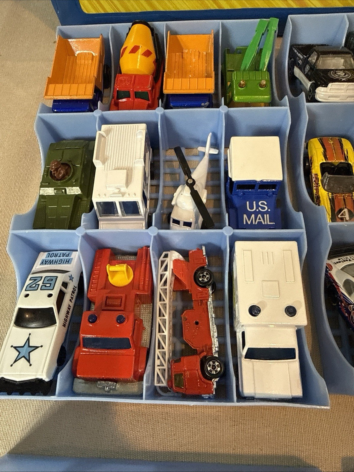 Vintage Tara Toys 48 Car Case Deluxe Diecast Carrying Case + 48 Cars 1980s-2000s