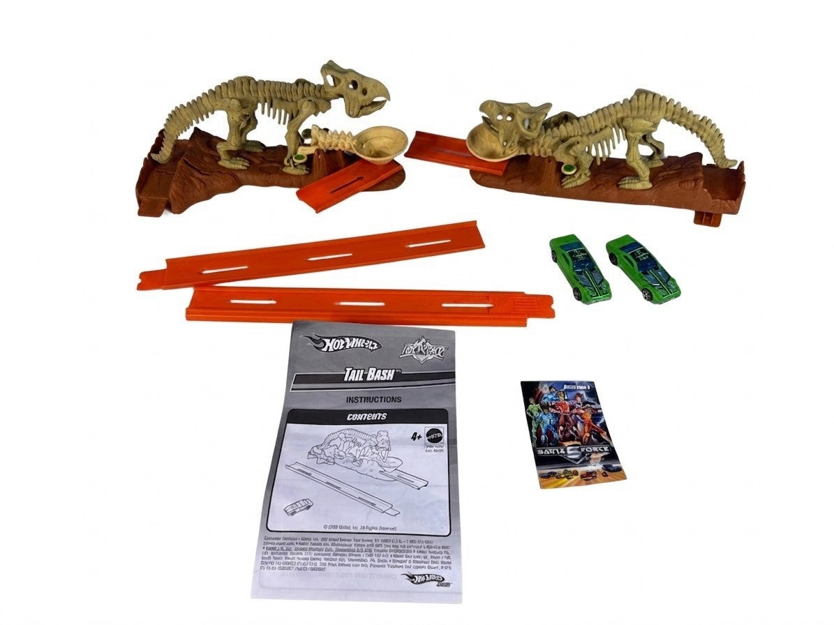 Hot Wheels Trick Tracks Tail Bash Playset Complete Instructions Ad Card Set of 2